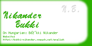 nikander bukki business card